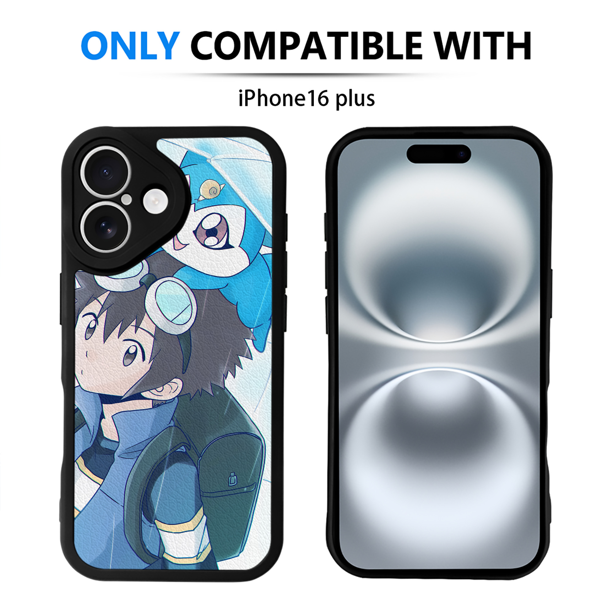 （画像用） Digimon デジタルモンスター/デジモン 【iPhone 16シリーズ対応】シリコンスマホケース（レザー調） 材質：シリコン